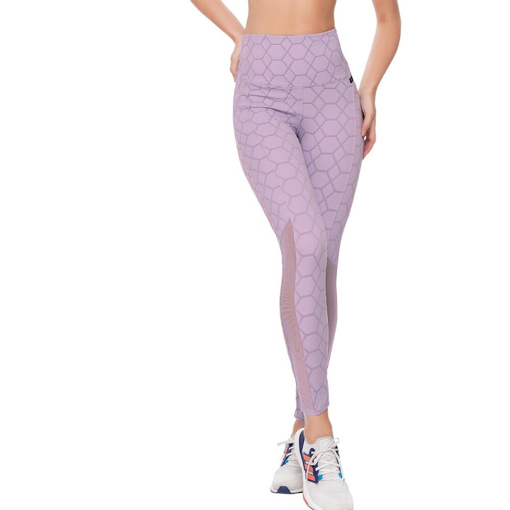 Women’s Lavender Jacquard Fabric Leggings - Size Small - Soft & Stylish